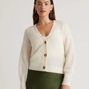 Baby Alpaca-Wool Cropped Cardigan